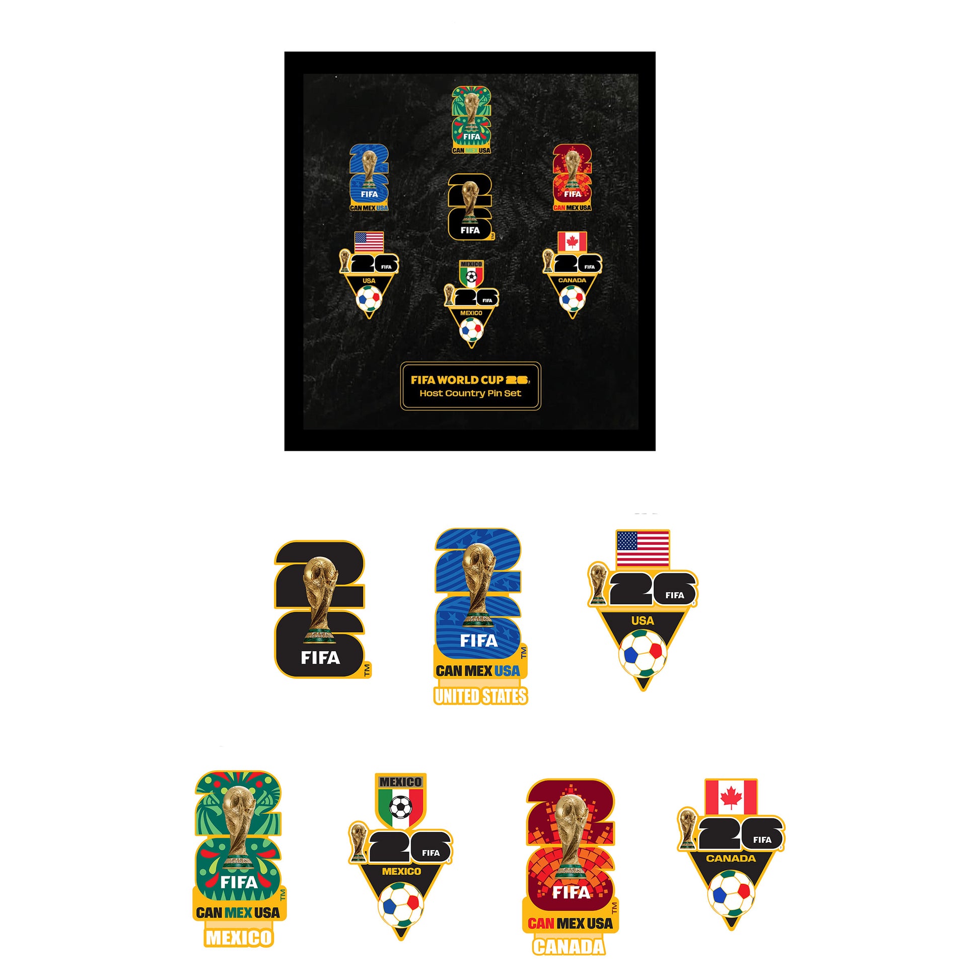 FIFA World Cup 7 Piece Pin Set