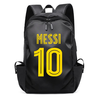 Football Super Stars MESSI Backpack Boy Girl Unisex College Student Backpack Women Men Laptop Teens Student USB Port Rucksack