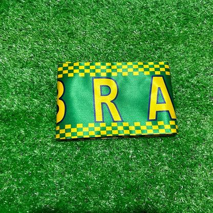 SKY FLAG Brazil Scarf 14*130Cm Double Printed Brasil Flag Custom Scarf Football Team Scarf Printing Satin Brazil Banner