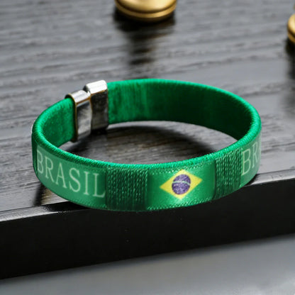 2026 World Cup National Team Braided Bracelet | Soccer Fan Wristband