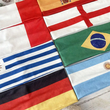 National Flag Soccer Fan Headband Elastic Cheer Hairband Country Flag Headband for Fans Sports Event Hair Accessories