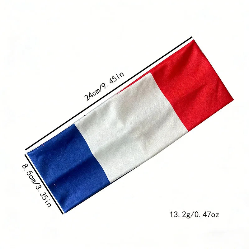 National Flag Soccer Fan Headband Elastic Cheer Hairband Country Flag Headband for Fans Sports Event Hair Accessories