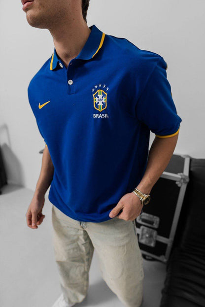Brazil Football Jersey - Retro Graphic Tee - Vintage Soccer Shirt - Brasil Fan Top