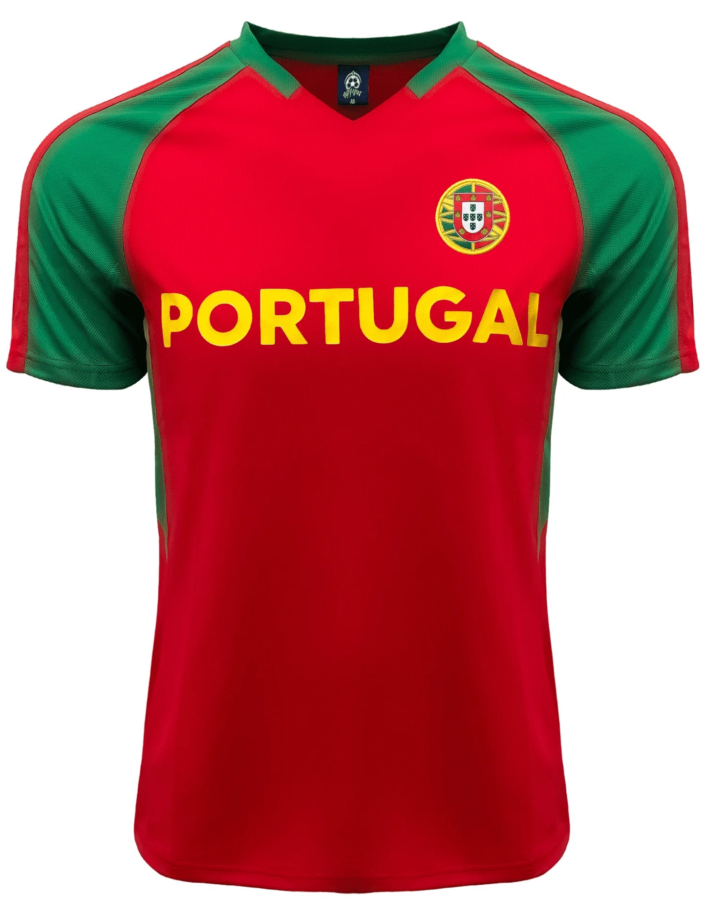 Just 4 Kicks Portugal Soccer Fan Jersey, Maroon/Green/Yellow, 100 Percent Poly, YS-XL