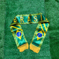 SKY FLAG Brazil Scarf 14*130Cm Double Printed Brasil Flag Custom Scarf Football Team Scarf Printing Satin Brazil Banner